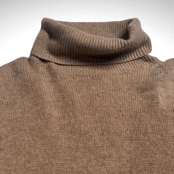360 Cashmere Hudson Fringed Turtleneck Pullover Sweater Tan Size‎ Large NWOT - Picture 4 of 10